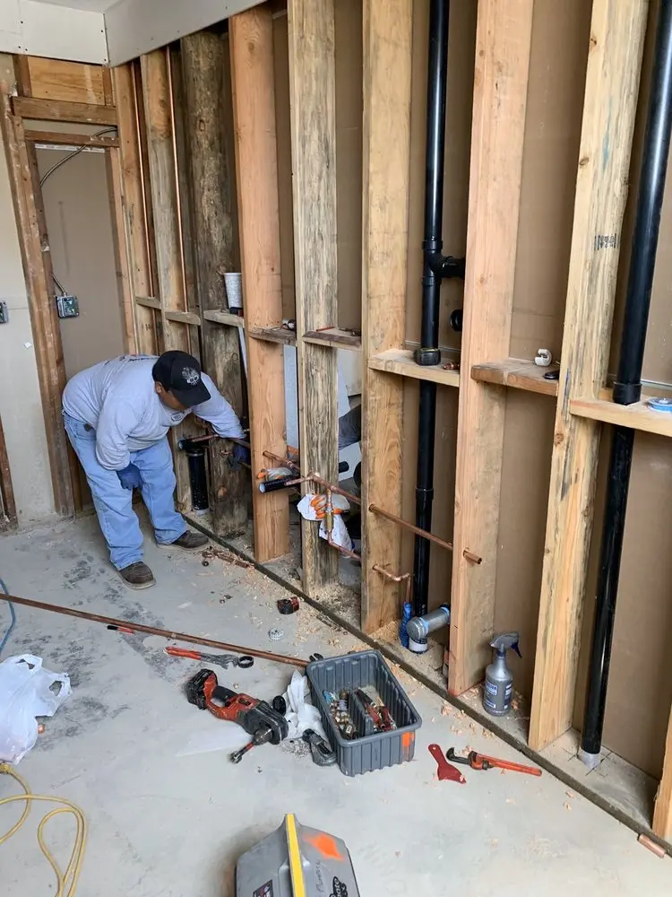 Commercial rough-in plumbing for Gas Line Repair in Tarpey